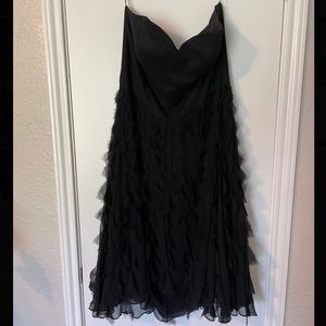 Black strapless dress